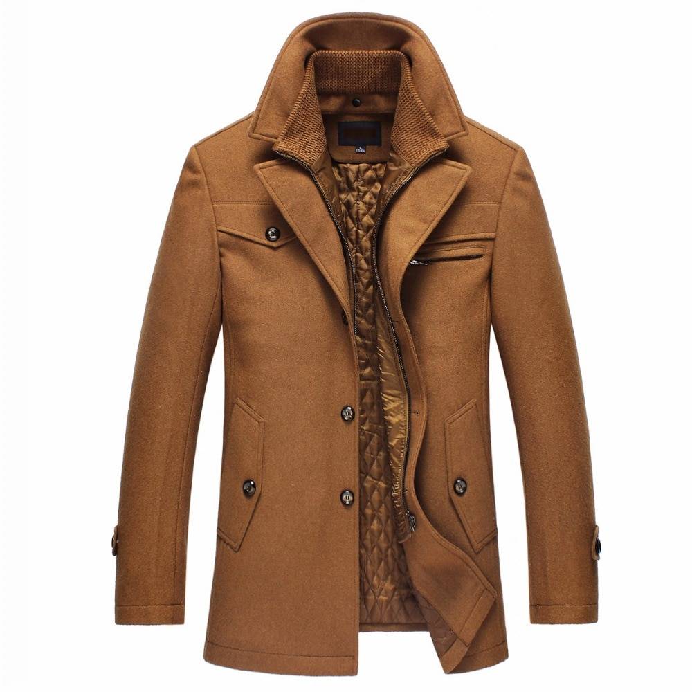 Men's Woolen Autumn Trench