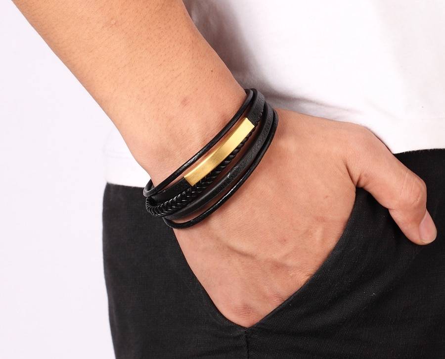 Men's Casual Leather Bracelet