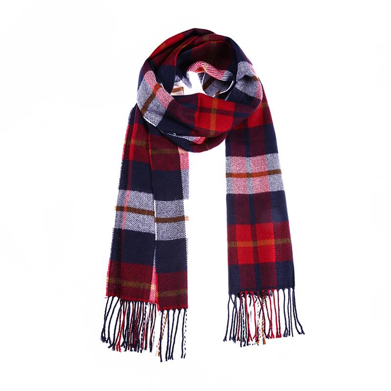 Winter Plaid Cashmere Men's Scarf