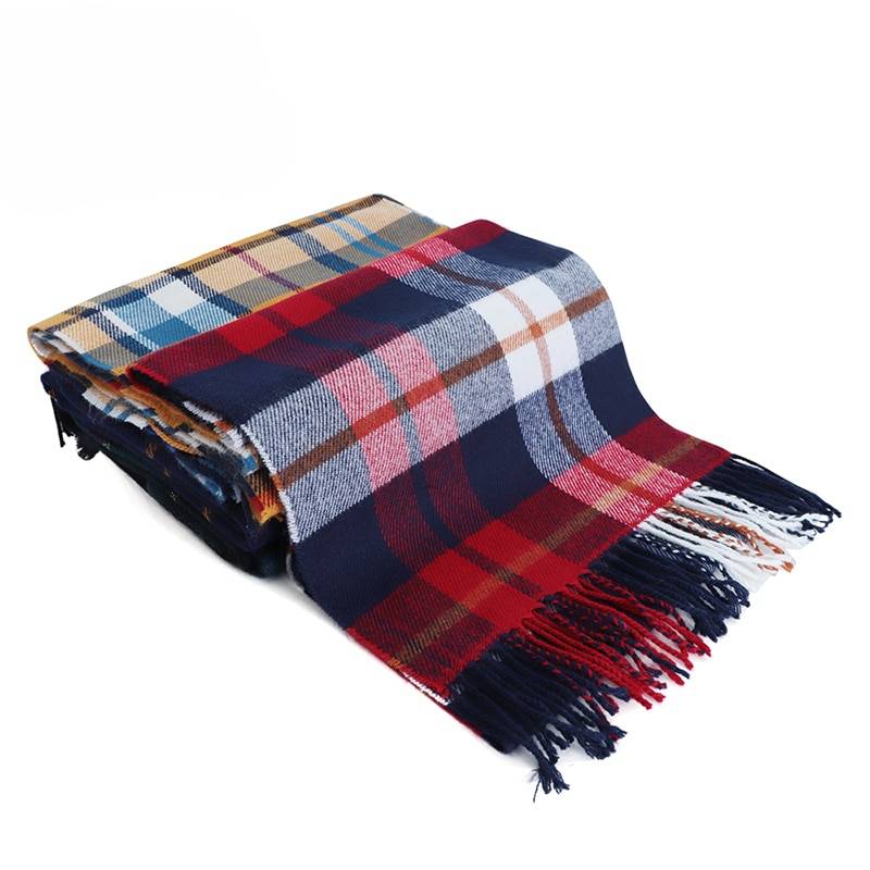 Winter Plaid Cashmere Men's Scarf Winter Plaid Cashmere Men's Scarf