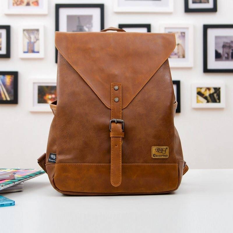 Men's Travel PU Leather Backpack Men's Travel PU Leather Backpack