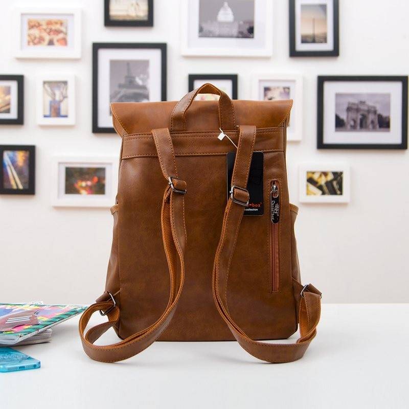 Men's Travel PU Leather Backpack Men's Travel PU Leather Backpack