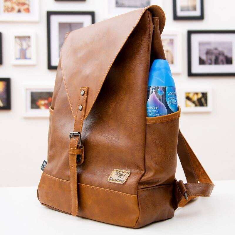Men's Travel PU Leather Backpack Men's Travel PU Leather Backpack