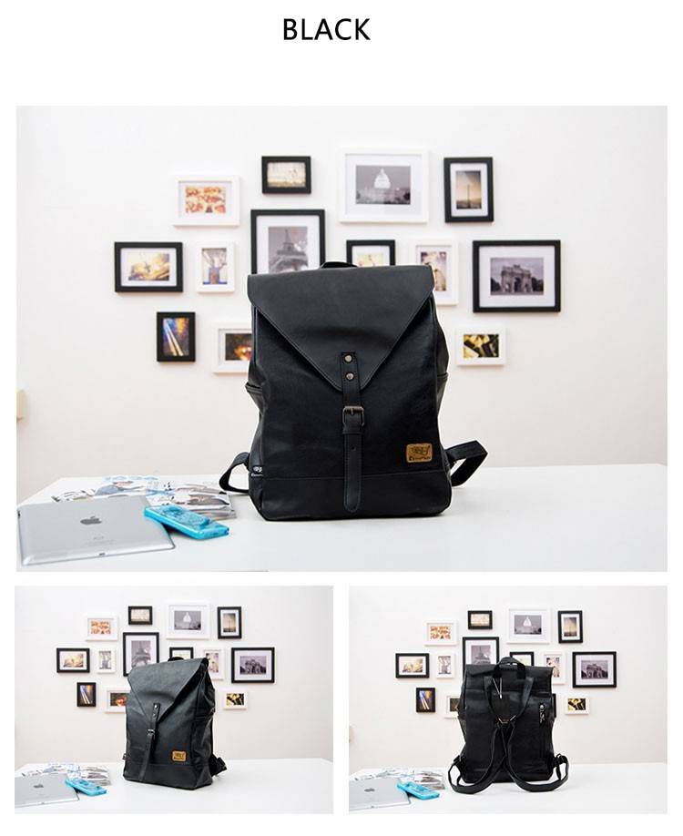Men's Travel PU Leather Backpack Men's Travel PU Leather Backpack