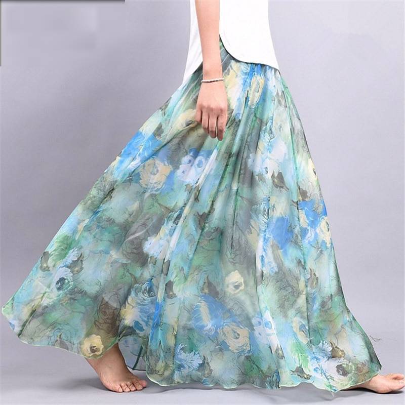Floor Length Floral Skirt