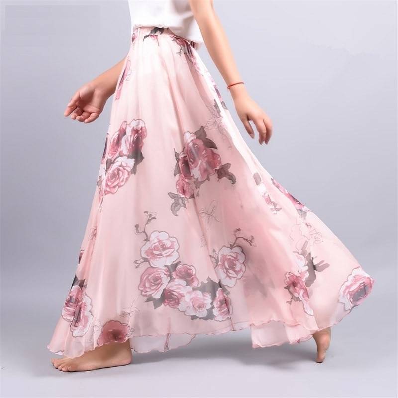 Floor Length Floral Skirt