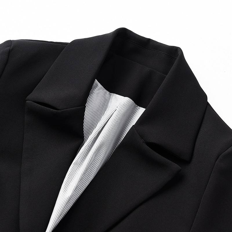 Women's Black Blazer White Pockets Women's Black Blazer White Pockets