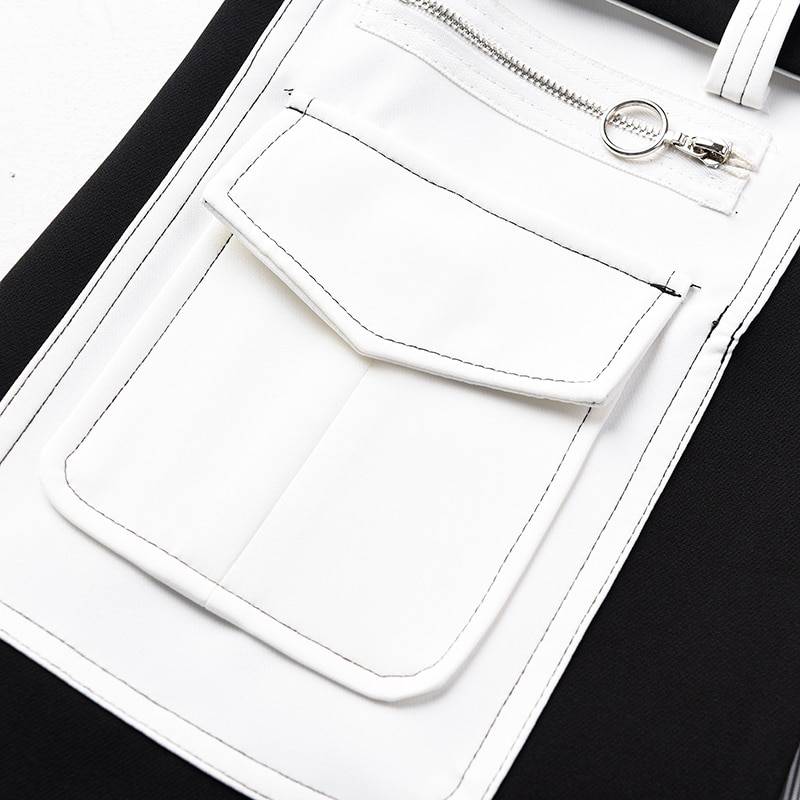 Women's Black Blazer White Pockets Women's Black Blazer White Pockets