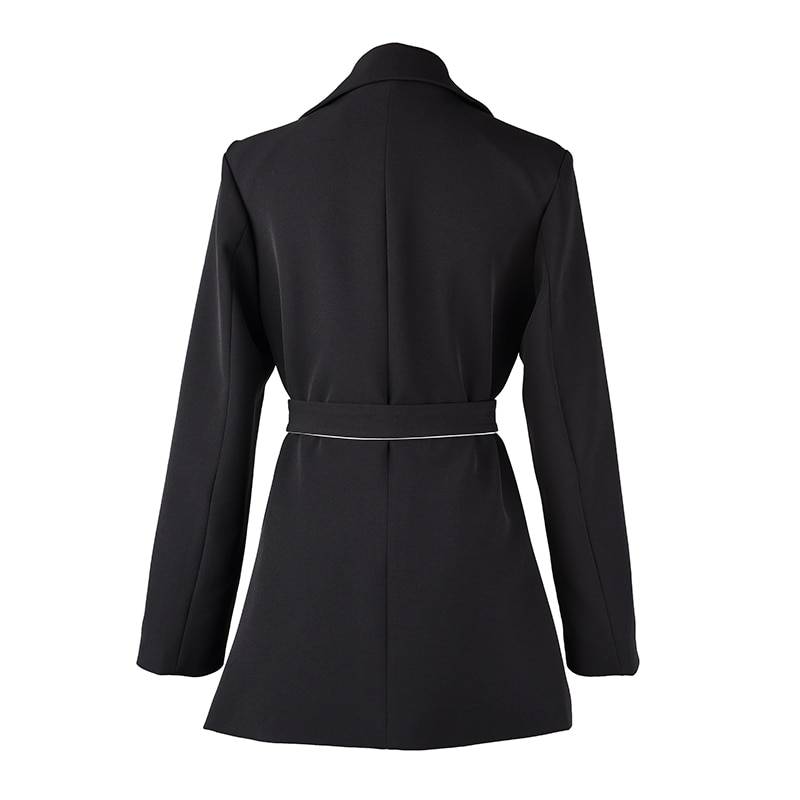Women's Black Blazer White Pockets Women's Black Blazer White Pockets