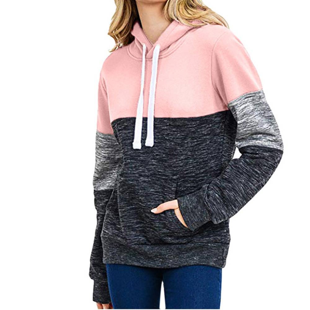 Women's Casual Tricolor Hoodie Women's Casual Tricolor Hoodie