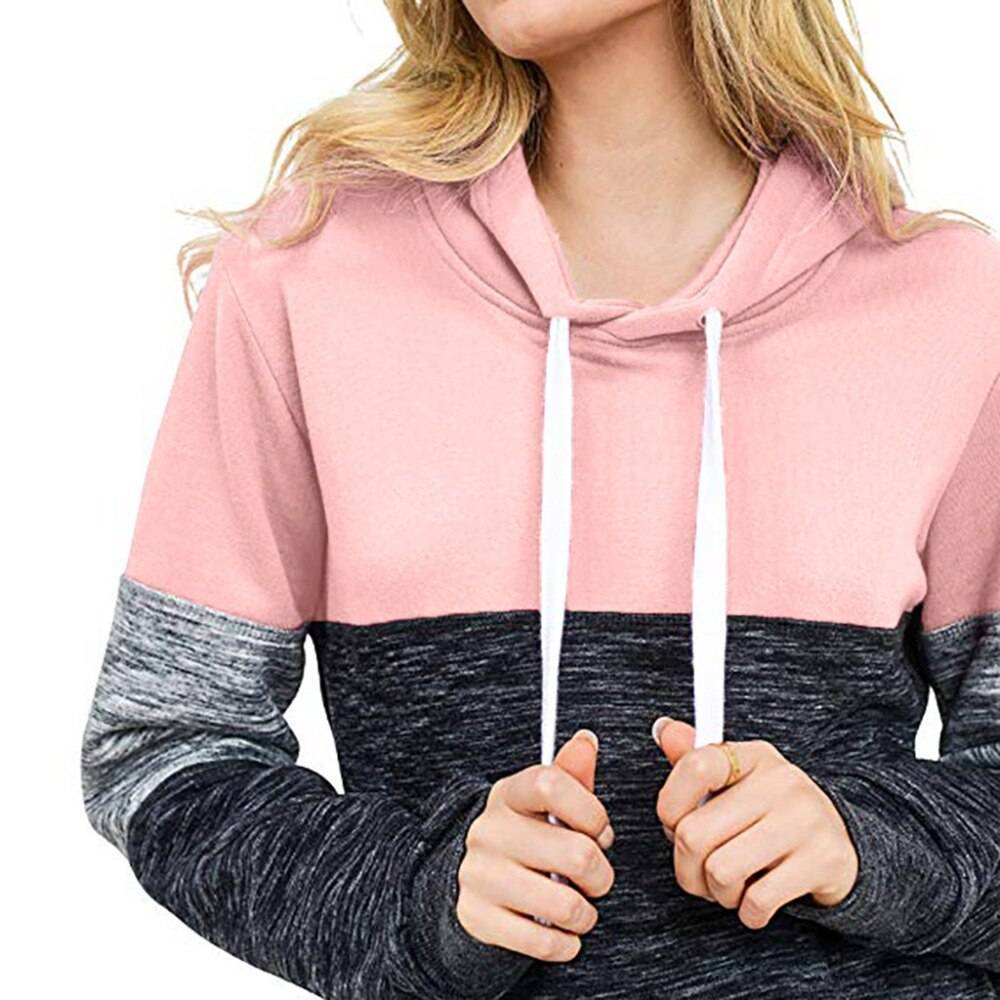 Women's Casual Tricolor Hoodie Women's Casual Tricolor Hoodie