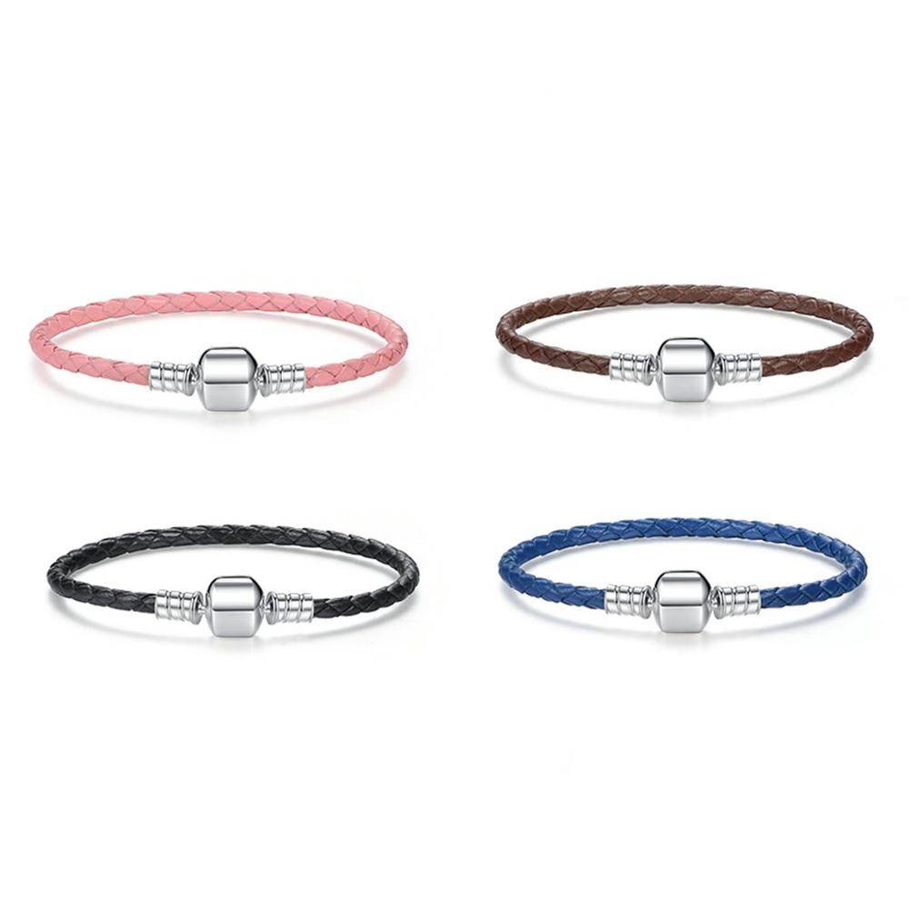 Double Braided Leather Chain Bracelet for Women Double Braided Leather Chain Bracelet for Women