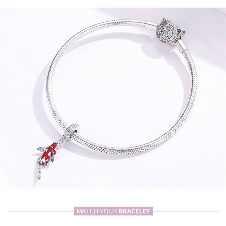 Women's 925 Sterling Silver Fish Shaped Pendant