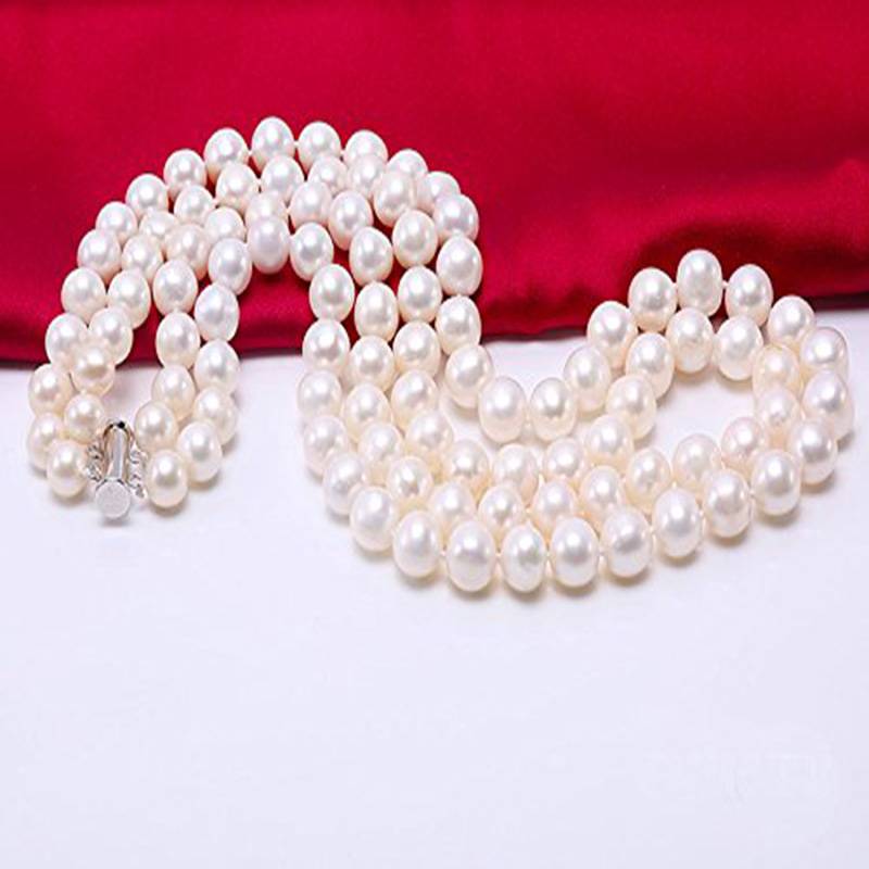 Women's Double Low Pearls Choker