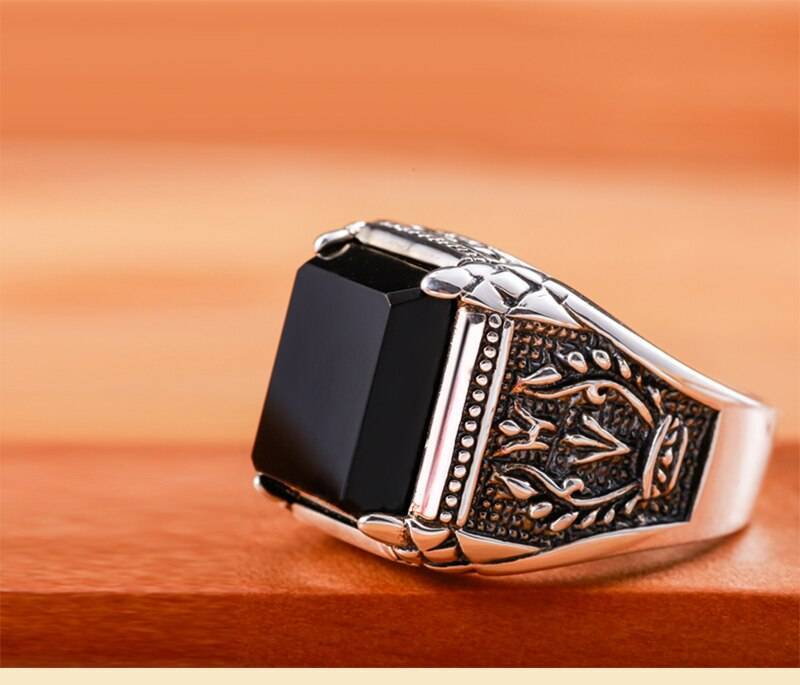 Men's Silver Onyx Ring Men's Silver Onyx Ring